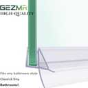 2-Pack Shower Door Bottom Seal (1/4'' X 39'') Glass Shower Door Seal Strip with Drip Rail Frameless Shower Door Sweep can Covers up to 13mm Gap