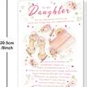 2 x Birthday Card Gifts for Daughter from Mom Dad,Daughter Birthday Card, Daughters Birthday Gifts decoration Adult