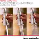 American Standard Aspirations Pull Down Kitchen Sink Faucet Stainless Steel