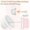 Flange Inserts 6PCS, 13mm for 24mm, Flange/Shield of Most Pumps,Flange Sizing Kit Silicone Flange Insert