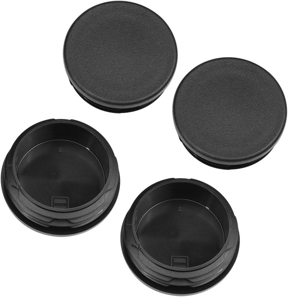 Frame Tube Plug Set of 4 - Compatible with Chevy Silverado & GMC Sierra 1500-99, 2000, 2001, 2002, 2003-2014, 2015, 2016, 2017, 2018 - Rear Wheel Well Hole Cover Cap - Anti-Whistle Truck Bed Plugs