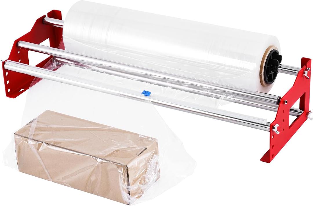 23.6 inch Table Stretch Film Dispenser, Wall Mount Stretch Film Packing Machine, Manual Cling Wrap Roll Dispenser with Cutter for Packaging, Moving and Shipping
