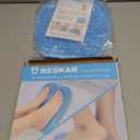 BESKAR Larger Foot Scrubber Mat with Non-Slip Suction Cups- Cleans, Smooths, Exfoliates & Massages Without Bending, Circulation & Soothes Tired Feet, Great for Shower or Bathtub (Blue)