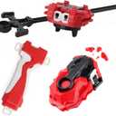 MUSTYBELT Battling Top Burst Gyros Toy Set Toy Gift for Children Boys Ages 6 8 10 12+ Combat Battling Game 10&12 Burst Spinning Tops 3 Two Way Launchers Grip Starter (B-10)