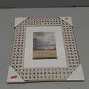 Afuly 5x7 Picture Frame Boho Picture Frames 3D Cross Pattern Distressed Moroccan Photo Frame Wall Desk Bohemia Home Office Decor Wedding Birthday Gifts for Mom Woman Grandma (brown&white)