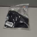 Womens Black Lace Inset Top Semi Sheer Blouse Ruffled Neckline 3/4 Sleeve Casual Shirt (Black, S)