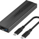 Sabrent USB 3.2 Type-C Tool-Free Enclosure for M.2 PCIe NVMe and SATA SSDs (EC-SNVE)