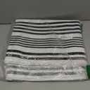 OJIA Black and White Outdoor Rug 2'x4.3', Christmas Door Mats Outdoor Cotton Woven Holiday Doormat Front Porch Rug Machine Washable Indoor Door Mat Entryway Striped Rugs for Farmhouse/Kitchen