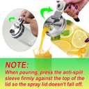 Mason Jar Pour Spout Lid Stainless Steel with Handle, Regular Mouth Pour Spout Flip Cap Lids for Mason Jars, Anticracking Leak Proof Seal Cover Airtight for Drinking Salad Dressing Food Storing(4PCS)
