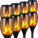 TomCare Solar Lights Outdoor Flickering Flame Solar Torch Lights Waterproof Outdoor Lighting Solar Powered Pathway Lights Christmas Decorations for Garden Patio Yard Landscape, 8 Pack