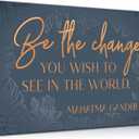 Inspirational Office Canvas Wall Art Blue and Gold Motivational Quotes Inspiring Paintings, Pictures Wall Decor Posters Prints Artwork for Bedroom Living Room Home Decoration