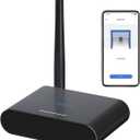 meross Smart Garage Door Opener Remote with External Antenna, Compatible with Amazon Alexa, SmartThings, Control Up to 3 Single Doors(Non HomeKit Versions with 2 Door Sensors)