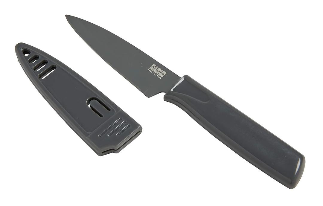 Colori Non-Stick Straight Paring Knife with Safety Sheath, 8 inch Green
