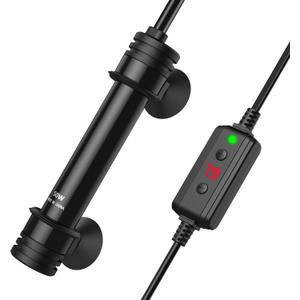 NICREW 50W Aquarium Heater with Temperature Adjustable Controller & Dual Sensors, 5-10 Gallon Submersible Fish Tank Heater, Overheat Protection