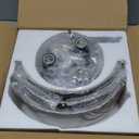 15'' Farmhouse Semi Flush Mount Ceiling Light, 3-Light Rustic Hallway Entryway Light Fixtures, Metal Wood Grain Finish Close to Ceiling Lights for Kitchen Dining Room Bedroom Living Room Foyer, Brown