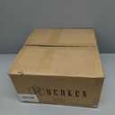 RUCUKEN Faux Fur White Small Vanity Chair & Stool - 13" Dx13 W Folding Back Storage Ottoman, Anti-Slip Golden V-Leg for Bedroom Makeup Room