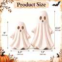 RattanView 2 Pcs Halloween Terracotta Ghost Large Figurines Decor