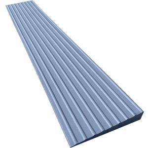 1" Rise Rubber Threshold Ramp for Doorways Heavy Duty Wheelchair Ramp, Non-Slip 1 Pack Gray Native Rubber Power Handicap Ramp for Skateboards, Strollers, Sweepers, Walkers Curb Ramp (SW-TPR25)