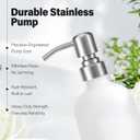 Prus Waso White Soap Dispenser Bathroom Set, Hand and Lotion Dispenser with Pump, Perfect for Bathroom Essentials for New Home. (Silver & White)