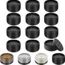 Furniture Risers Bed Risers Heavy Duty 1 inch, 2 inch, 3 inch, 4 inch Round Adjustable Bed Lifts Riser for Desk Legs Table Couch Sofa Chair Refrigerator Washing Machine (1 Inch, Black, 12 Pack)