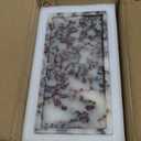 100% Natural Luxury Calaccata Viola Marble Small Hand Towel Tray Holder Organizer, Makeup Bathroom Holder (Viola-rectangle-10"x5"x0.7")