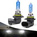 UGSHY 2 PCS Halogen Car Lighting Bulb Replacements, 12V Waterproof Quartz Glass Vehicle Low Beam Accessories, Universal Super Bright Automotive High Beam Light for Truck SUV Car (White Light #9005)