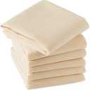 DII Basic Solid Dishtowel Collection Cotton Flat Woven, Small Set, 18x28, Natural, 6 Piece