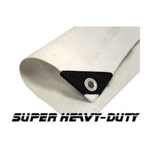 White Tarps Heavy Duty Waterproof 10x20 Feet Large Thick Tarp Cover 20mil 2 PC