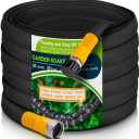 LAVEVE 2025 Upgrade Thickened Flat Garden Soaker Hose 100 FT, Flexible Water Hose Irrigation Tubing, Leakproof Drip Hose Watering for Garden, Lawn, Flower Bed (50 FT x 2Pack) (Orange)