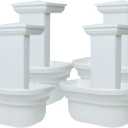 Fence Post Planter - Elegant White Plant Hanger for PVC Fences, Hanging Planters for Outdoor Plants - 4 Pack