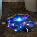 3D Galaxy Decor Wall Decal - PVC Material - Cosmic Style - Waterproof - Space Pattern - Indoor Use - Single Use - Wall Decal