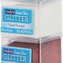 Sulyn Extra Fine Craft Glitter Bundle, Ultra Fine Gold, Red, White, & Silver Glitter Powder, 4 Pack