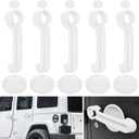 E-cowlboy Door Handle Cover Inserts+Tailgate Handle Cover+Recess Guard for 2007-2018 Jeep Wrangler JK JKU Sports Sahara Freedom Rubicon Unlimited Exterior Accessories (White 15PCS)