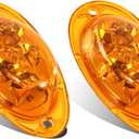 Partsam For Freightliner Cascadia Amber LED Side Marker Turn Signal Lights 5-2835-SMD Sealed Replacement for Freightliner Led Side of Cab Turn Marker/Parking Lights Clearance Lamps (Pack of 2)