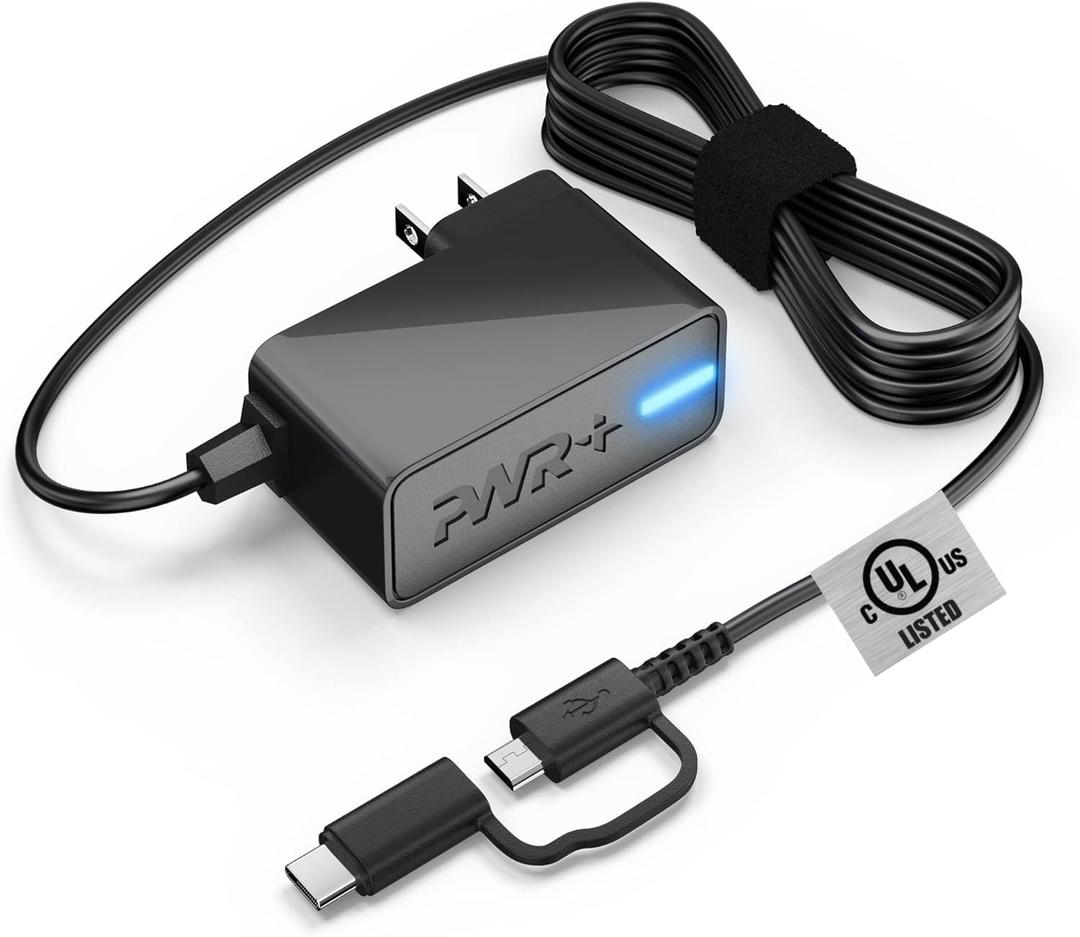 Pwr Fast Charger for GoPro Hero 5 6 7 8 9 10 11 12 Black Session: UL Listed Extra Long 6.5 Ft Type-C Charger Adapter USB-C Cable Power Cord CHDHX-501 CHDHB-501 CHDHX-502 CHDHS-502 CHDHX-601