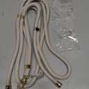 UKON Cell Phone Lanyard,Crossbody Lanyard and Wrist Strap Premium Metal Buckle Phone Charms with 2 X Strap Patch (Beige)
