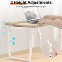 Lap Desk for Bed Adjustable Height with USB Port 23.6" x15.7" Desktop