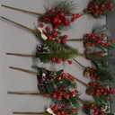 12 Pack Artificial Berry Twigs for Christmas Tree Decoration, DIY Christmas Red Berry Stems for Crafts Wreath Garland Ornaments, 6 Designs