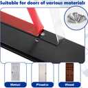 Gisafai 2 Pcs 36 Inches Metal Door Draft Stopper, Mouse Proof Door Sweep, Aluminum Rodent Proof Sweep, Noise Blocker, Keep Rodents Pests Out, Enhanced Weather Sealing, Easy to Install, Black