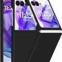 for Motorola Razr 2024/ Razr 2025 Case with Built-in Screen Protector, Slim Fit, Hard Ultra-Thin Black Phone Cases for Moto Razr 2025/Razr 2024,Black