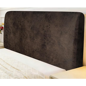 ANARACHON Stretch Bed Headboard Cover, Small Square Jacquard Bed Headboard Slipcover Soft Dustproof Protector Cover for Bedroom Decor(Brown, King:78.7")