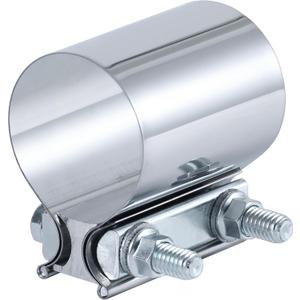 2.0 Inch Exhaust Clamp, Butt Joint Exhaust Pipe Muffler Band Clamp Sleeve Coupler Stainless Steel(1Pcs)