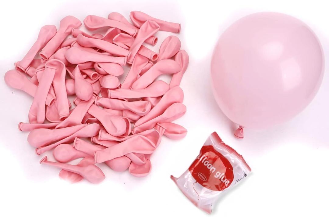 120 PCS Pink Balloons 5 Inch Light Pink Latex Party Balloons Pastel Baby Pink Balloon Wedding Girl Sweet Birthday Bride Baby Shower Party Balloon Decors Valentine's Day Gender Reveal Christmas Party