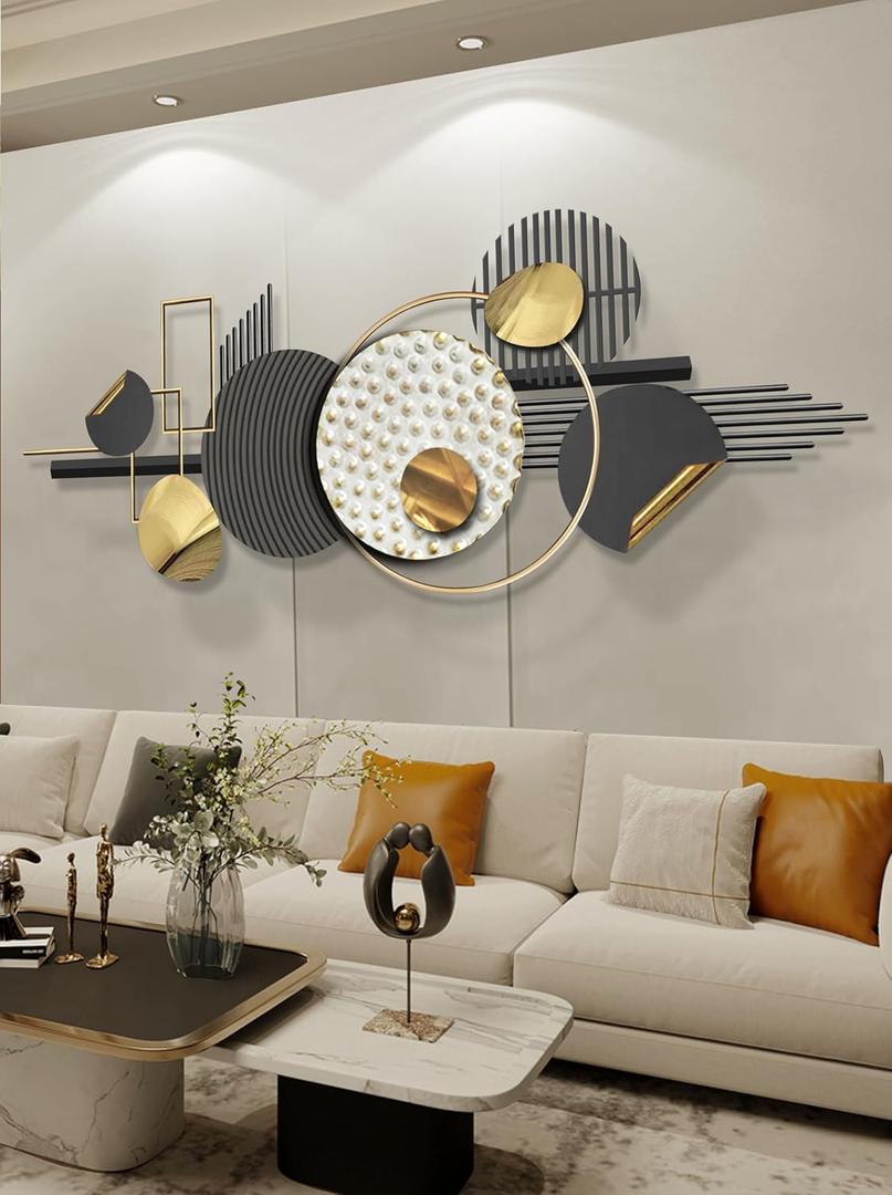 Wall Art Decor Wall Art Framed Minimalist Abstract Geometric Wall Sculptures Decoration Large Size 59 20 Inch Wall Decor Aesthetic Bathroom Bedroom Living Room Kitchen Home Office Wall Hanging