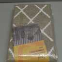 Non-Slip Stair Treads for Wooden Steps Indoor, 4 Pack 9" X 28" Edging Stair Carpet Mat with TPE Backing, 0.4" Thick Stair Runners for Kids Elders & Pets, 100% Polyester Stair Rugs, Beige&White