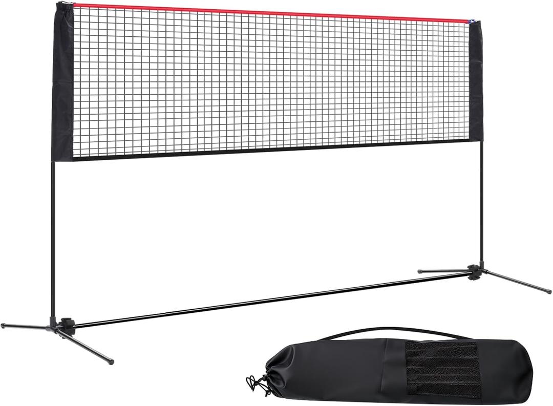 NEWBULIG Portable Badminton Net Set, 10FT Wide, Adjustable Height Multi Sport Net for Pickleball, Tennis, Volleyball, Soccer Tennis, Indoor Outdoor with Carry Bag, Easy Setup for Backyard