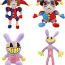 The Amazing Digital Circus Plush,4pcs Pomni Plushies Toy Gift, Cute Stuffed Figure Doll for Kids and Adults, Birthday Halloween Christmas Choice for Boys Girls