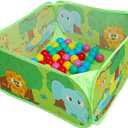 Ball Pit with 50 Balls, Pop-up Kids Pit Balls Pool, Play Tent for Babies Toddlers Boy Girls, Indoor Outdoor Play 29.5''x29.5''x11.8''