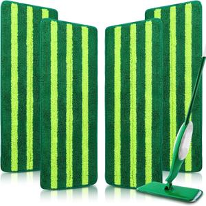4 Pack Spray Mop Pads Refills Compatible with Libman Freedom Spray Mop, Reusable Microfiber Spray Mop Head Replacement, 16 in Spray Mops for Floor Cleaning (ONLY Pads)
