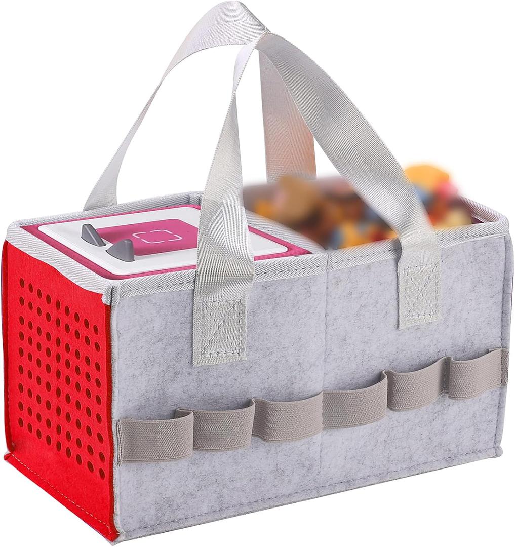 Case for Toniebox Starter Set - Bag for Tonies Box Kids Hard Case with Handle | Portable Travel Portable Carry Case for Toniebox Starter Set Compatible with Tonies Figure (Red)